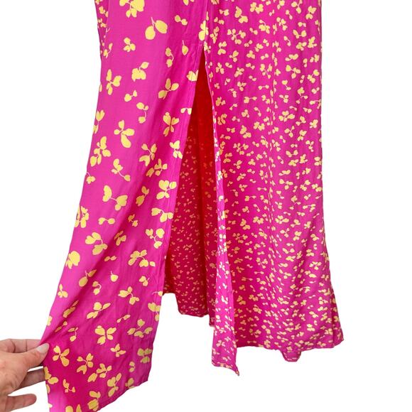 French Connection Bonita Draped Mixed Printed Midi Dress 2 - Picture 4 of 13